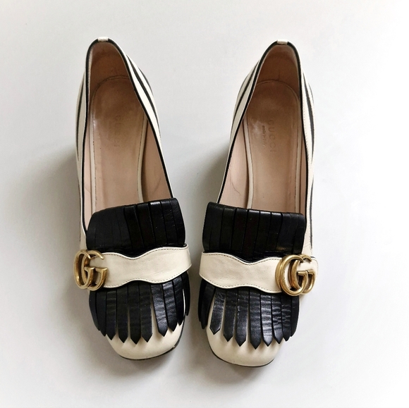 Gucci marmont zebra leather heels - Picture 2 of 8